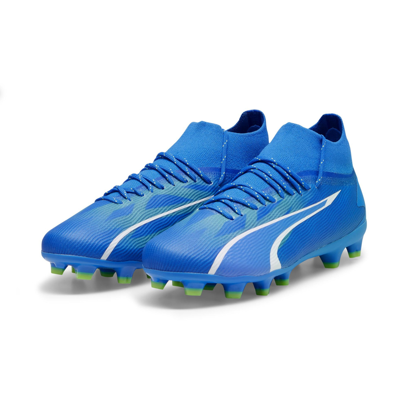 PUMA Ultra Pro Gras / Kunstgras Voetbalschoenen (MG) Kids Blauw Wit Felgroen