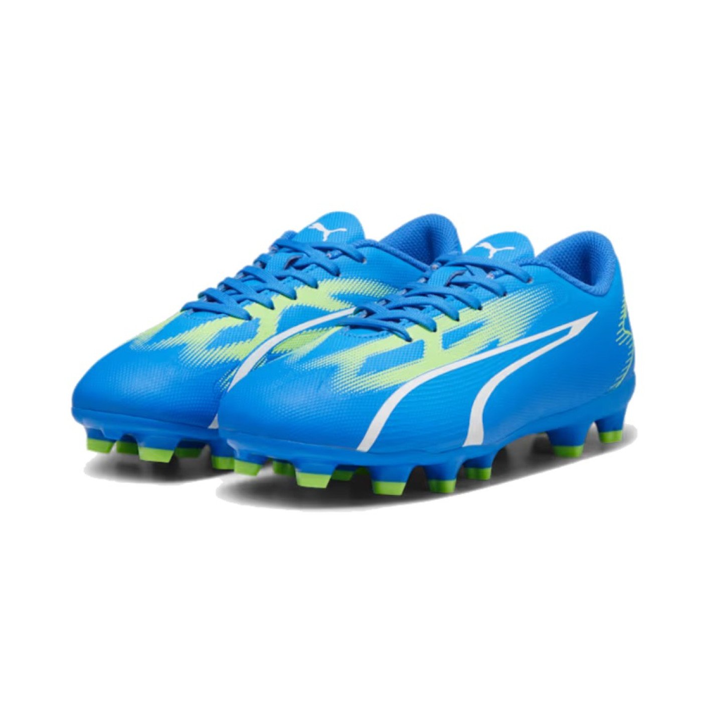 PUMA Ultra Play Gras / Kunstgras Voetbalschoenen (MG) Kids Blauw Wit Felgroen