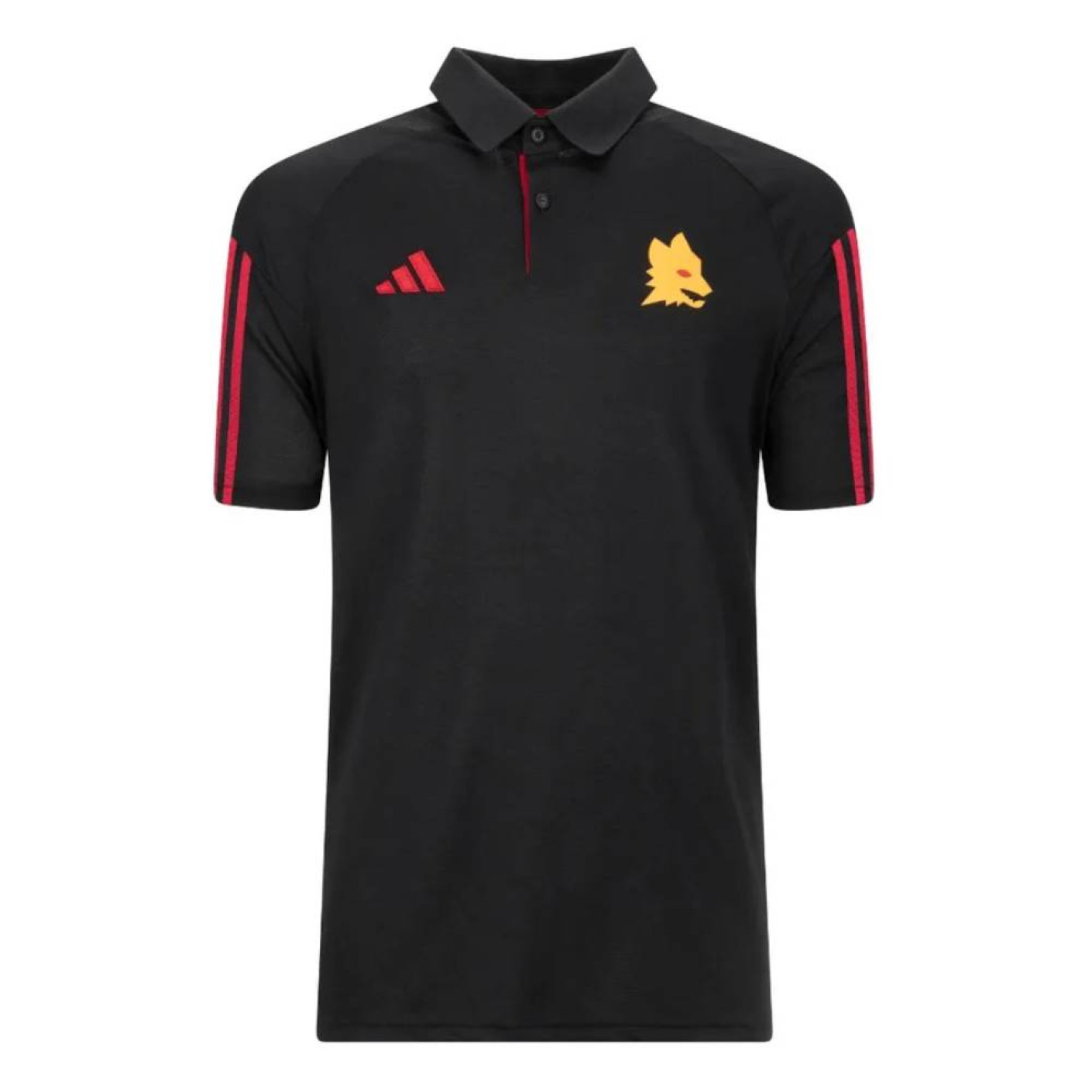 adidas AS Roma Polo 2023-2024 Noir Jaune