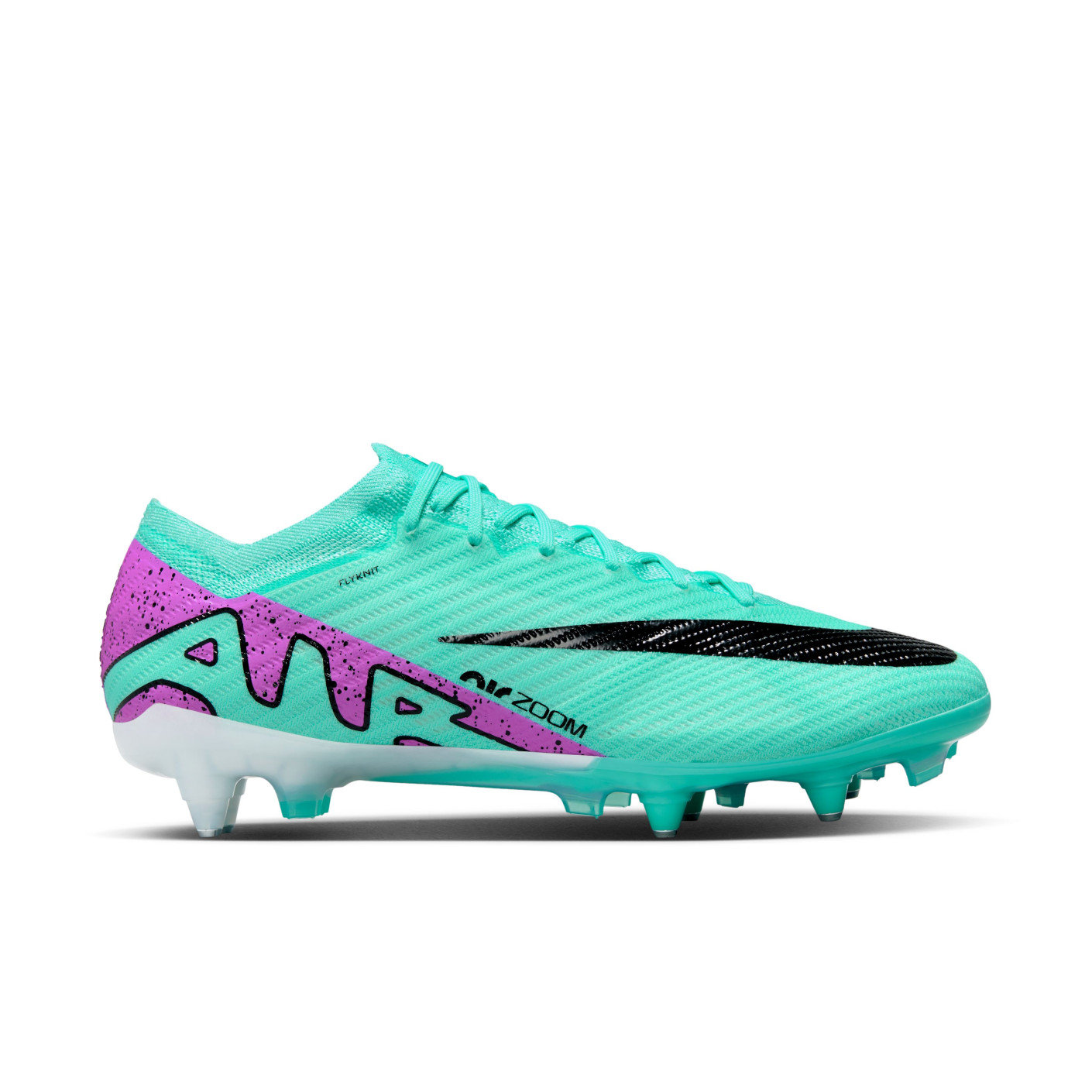 Nike Zoom Mercurial Vapor 15 Elite Crampons Vissés Chaussures de Foot (SG)  Anti-Clog Turquoise Mauve