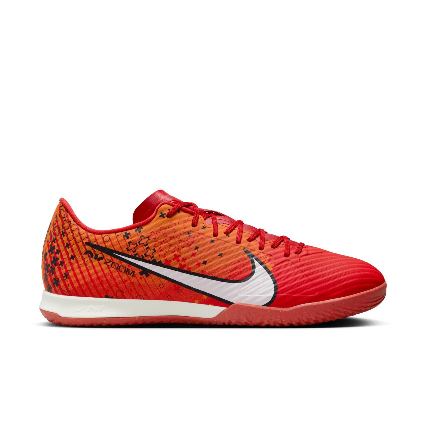 Nike Zoom Mercurial Vapor 15 Academy Chaussures de Foot en Salle (IN) Rouge Vif Orange Noir Blanc