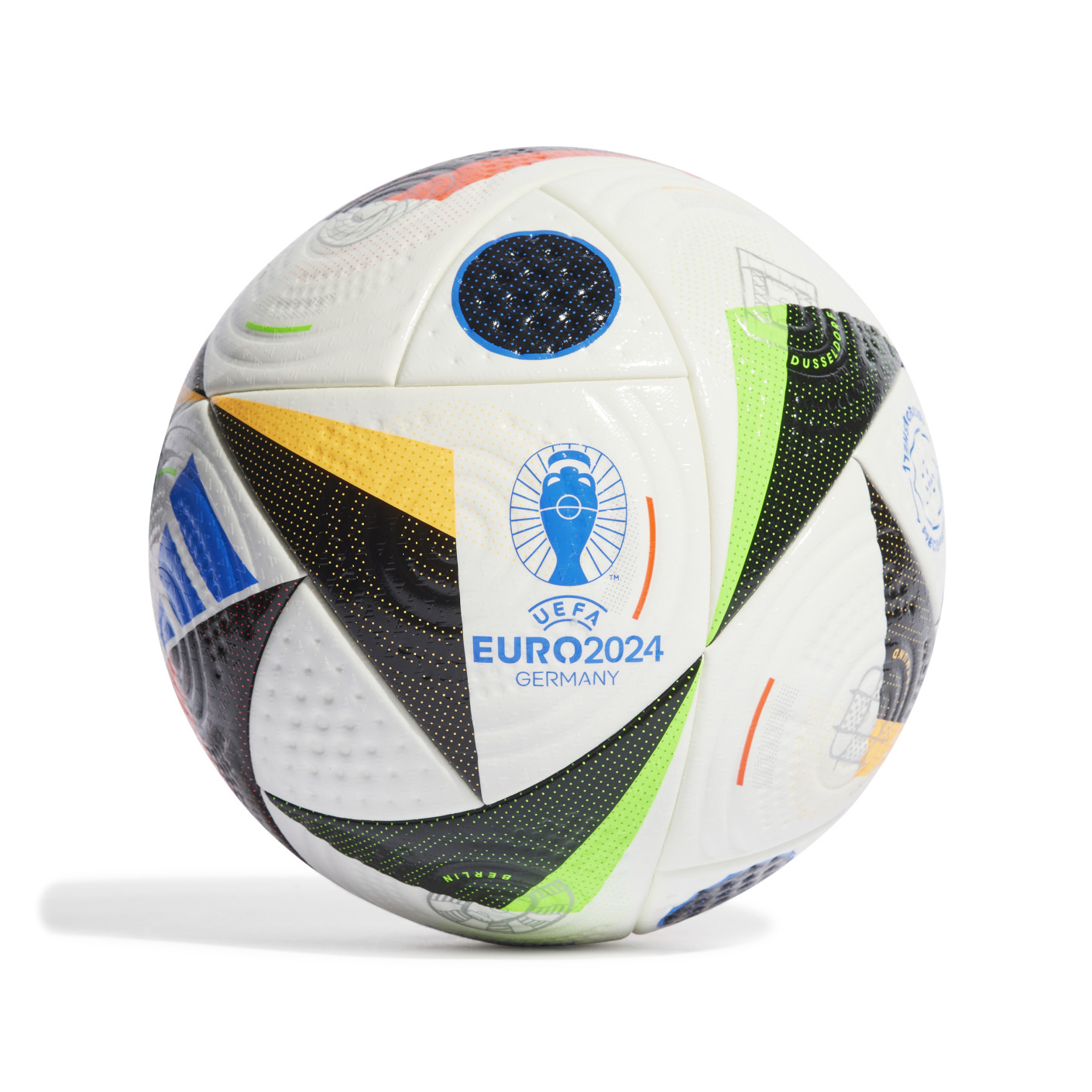 adidas EURO 2024 Fussballliebe Pro Ballon de Foot Taille 5 Blanc Noir Multicolore