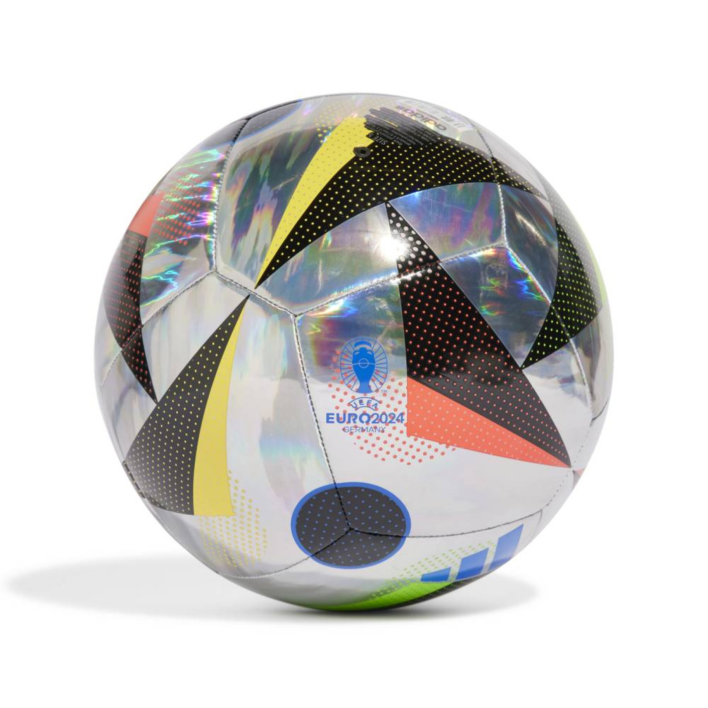 adidas EURO 2024 Fussballliebe Training Ballon de Foot Taille 5 Argenté  Noir Multicolore 