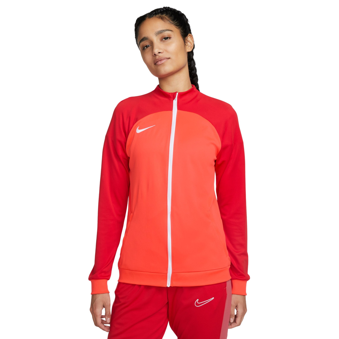 Nike Academy Pro Trainingsjack Dames Rood Donkerrood Wit