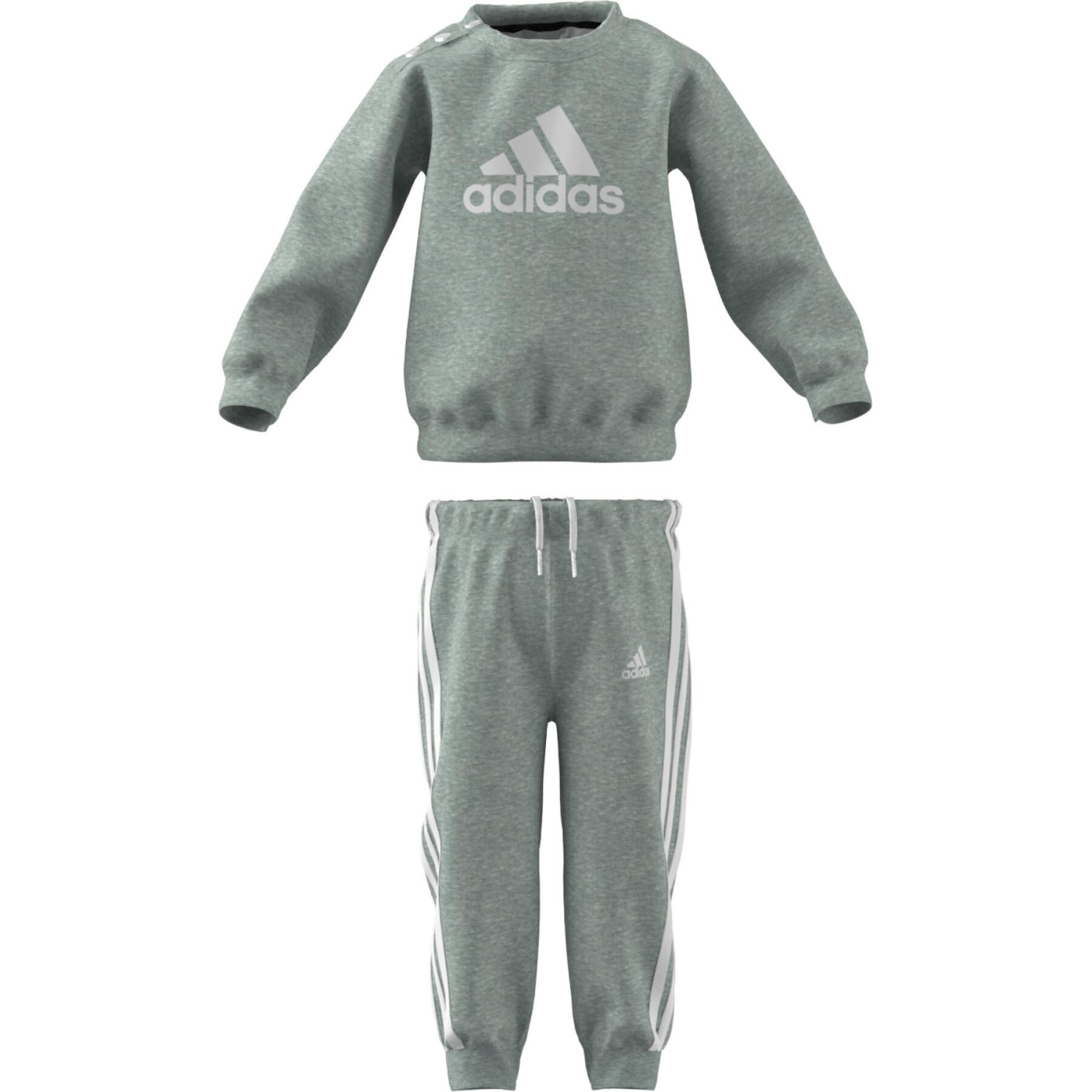 Survêtement Adidas Badge of Sport pour Bébé et tout-petit, gris et blanc