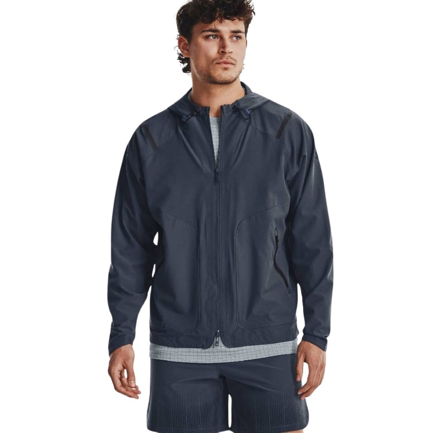 Under Armour Unstoppable Trainingsjack Hooded Donkergrijs Zwart