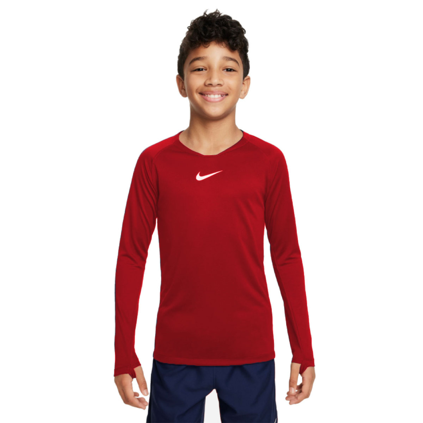 Nike Dri-FIT Park Sous-Maillot Manches Longues Manches Longues Enfants Rouge Vif