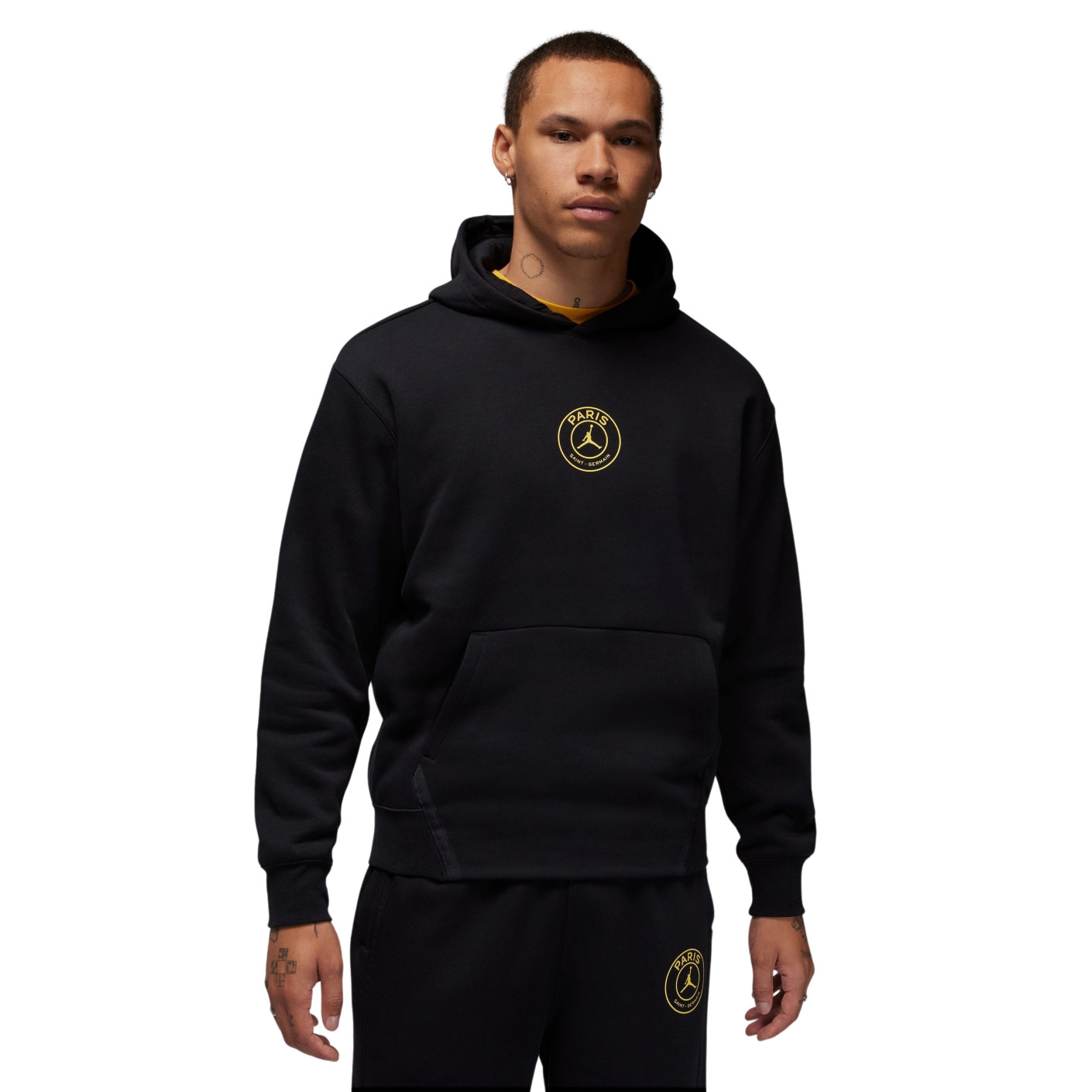 Nike Paris Saint-Germain X Jordan Fleece Sweat à Capuche 2023-2024 Noir Vert Foncé