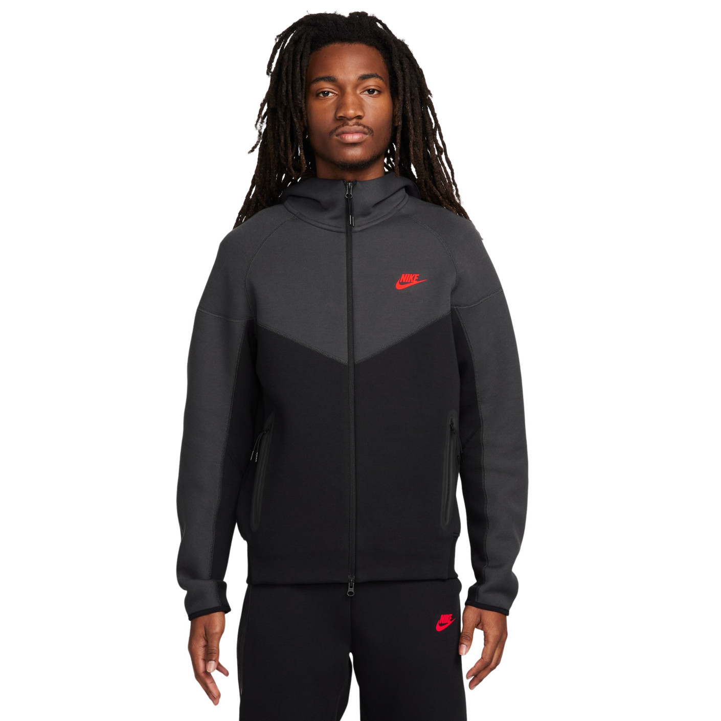 Survetement nike gris rouge shop