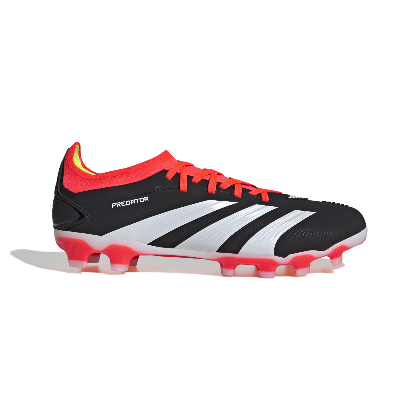 adidas Predator Pro Gazon Naturel Gazon Artificiel Chaussures de Foot (MG) Noir Blanc Rouge Vif