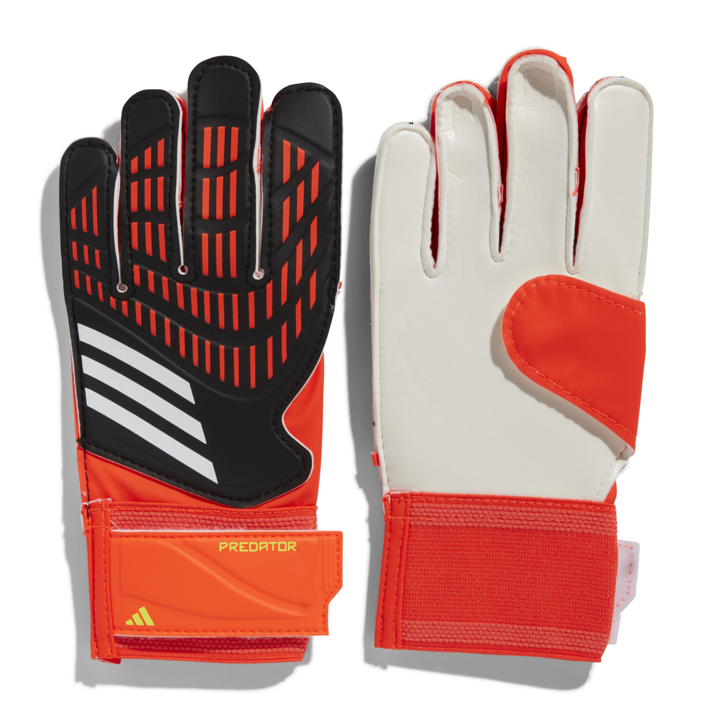 adidas Predator Training Gants de Gardien de But Enfants Noir Rouge Vif Blanc Jaune