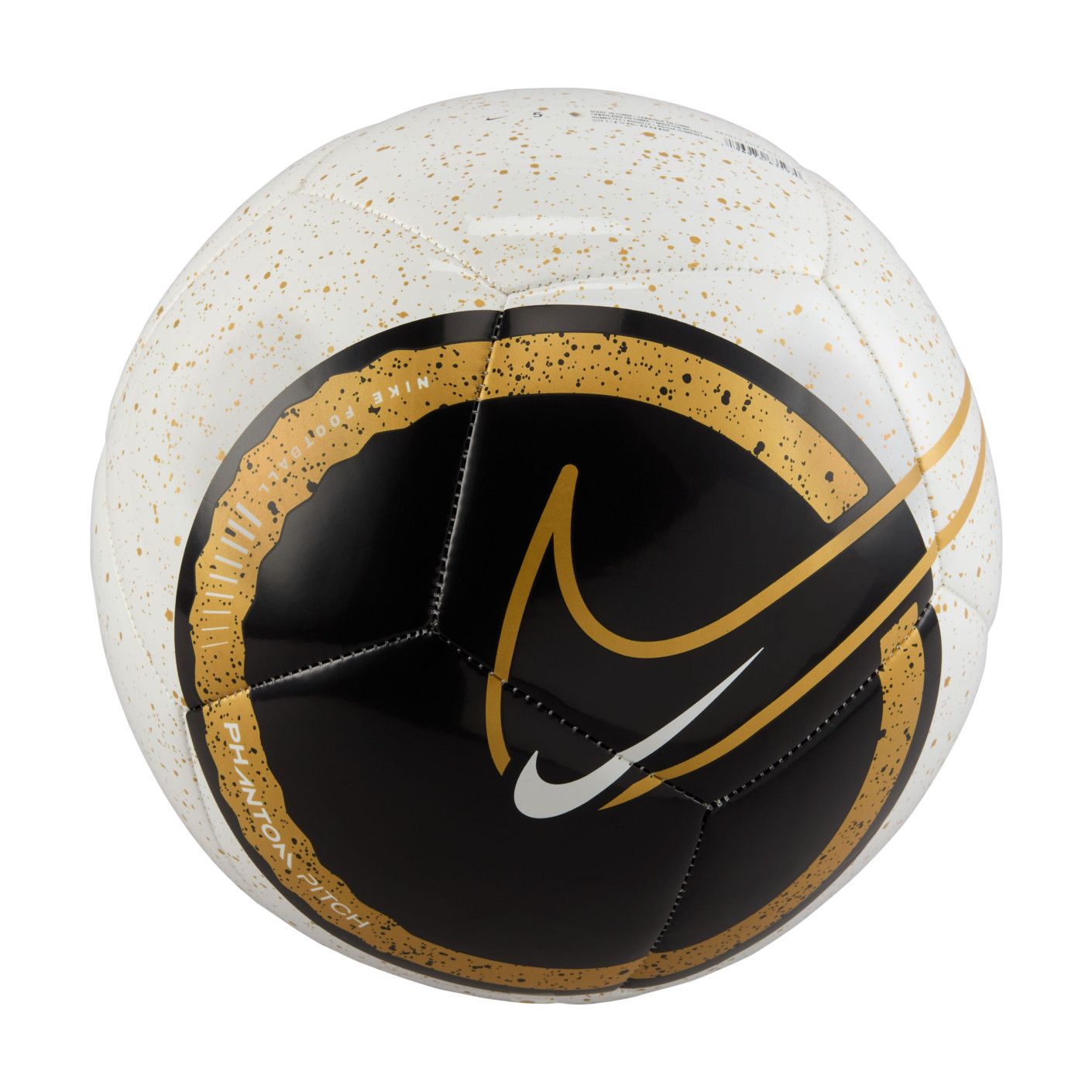 Nike Phantom Ballon de Foot Taille 5 Blanc Noir Doré