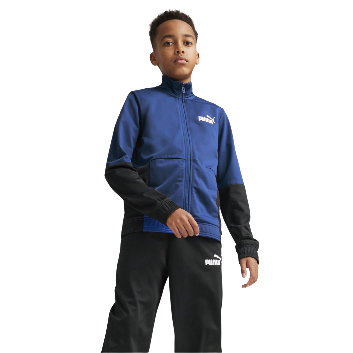 Survetement PUMA Colorblock pour enfants bleu fonce Voetbalshop.be