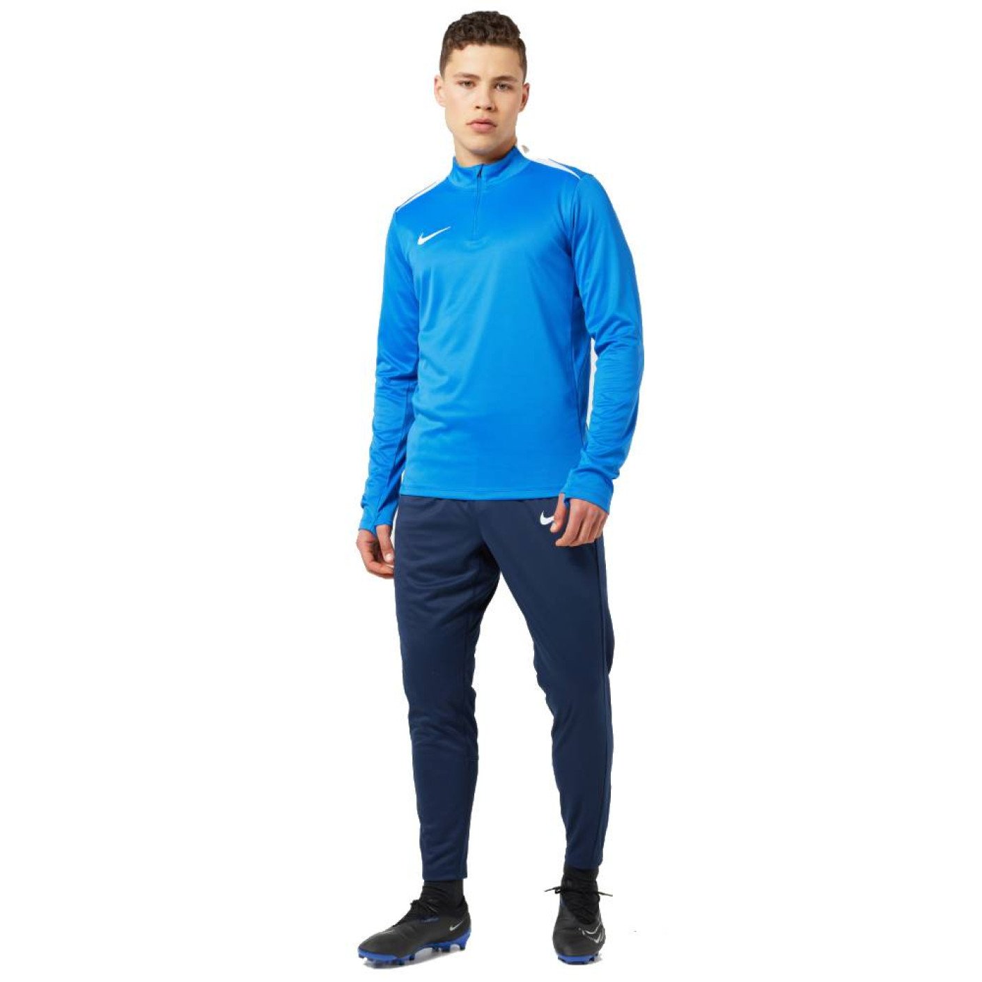 Nike Academy Pro 24 Survêtement 1/4-Zip Bleu Blanc