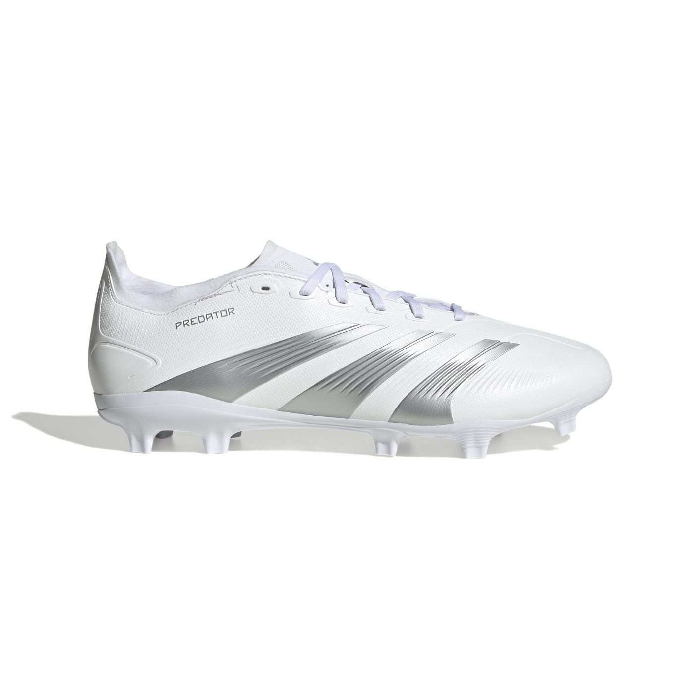 adidas Predator League Gazon Naturel Chaussures de Foot (FG) Blanc Argenté Gris