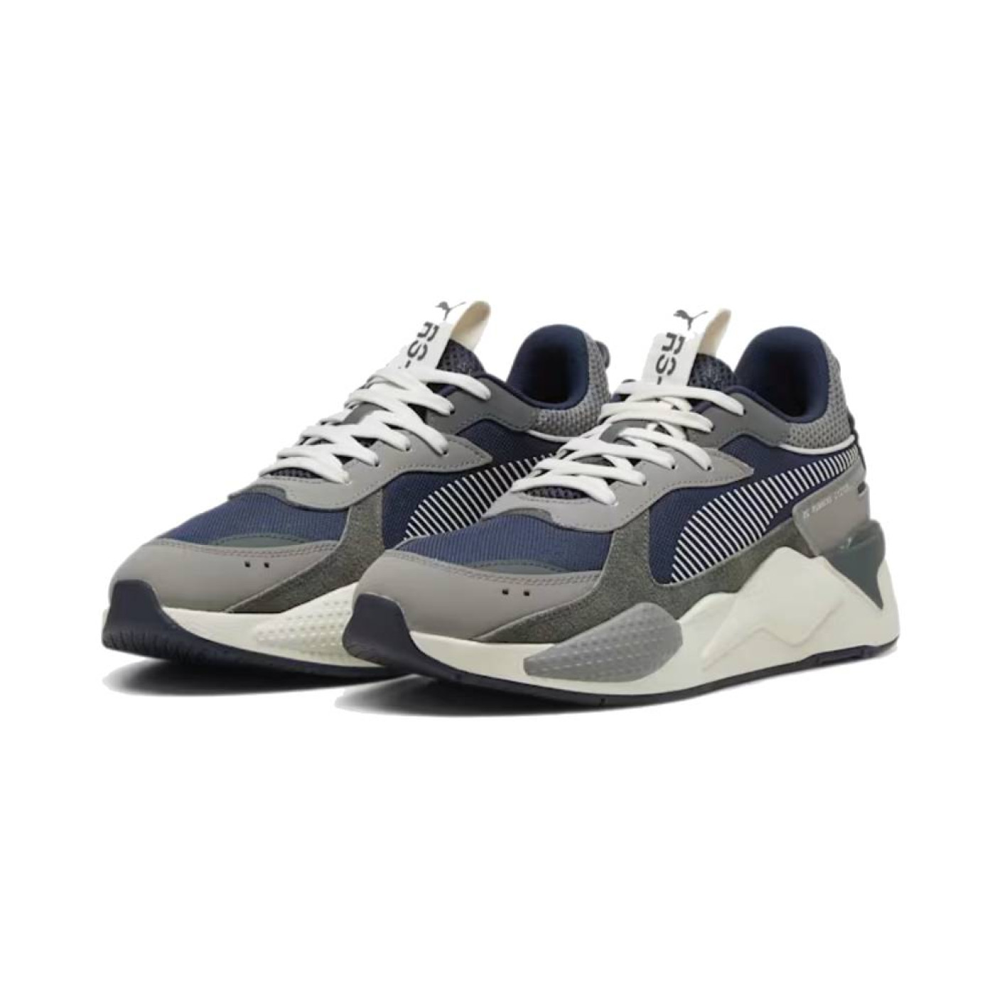 PUMA RS-X Baskets Suede Gris Bleu Foncé Gris Foncé Blanc