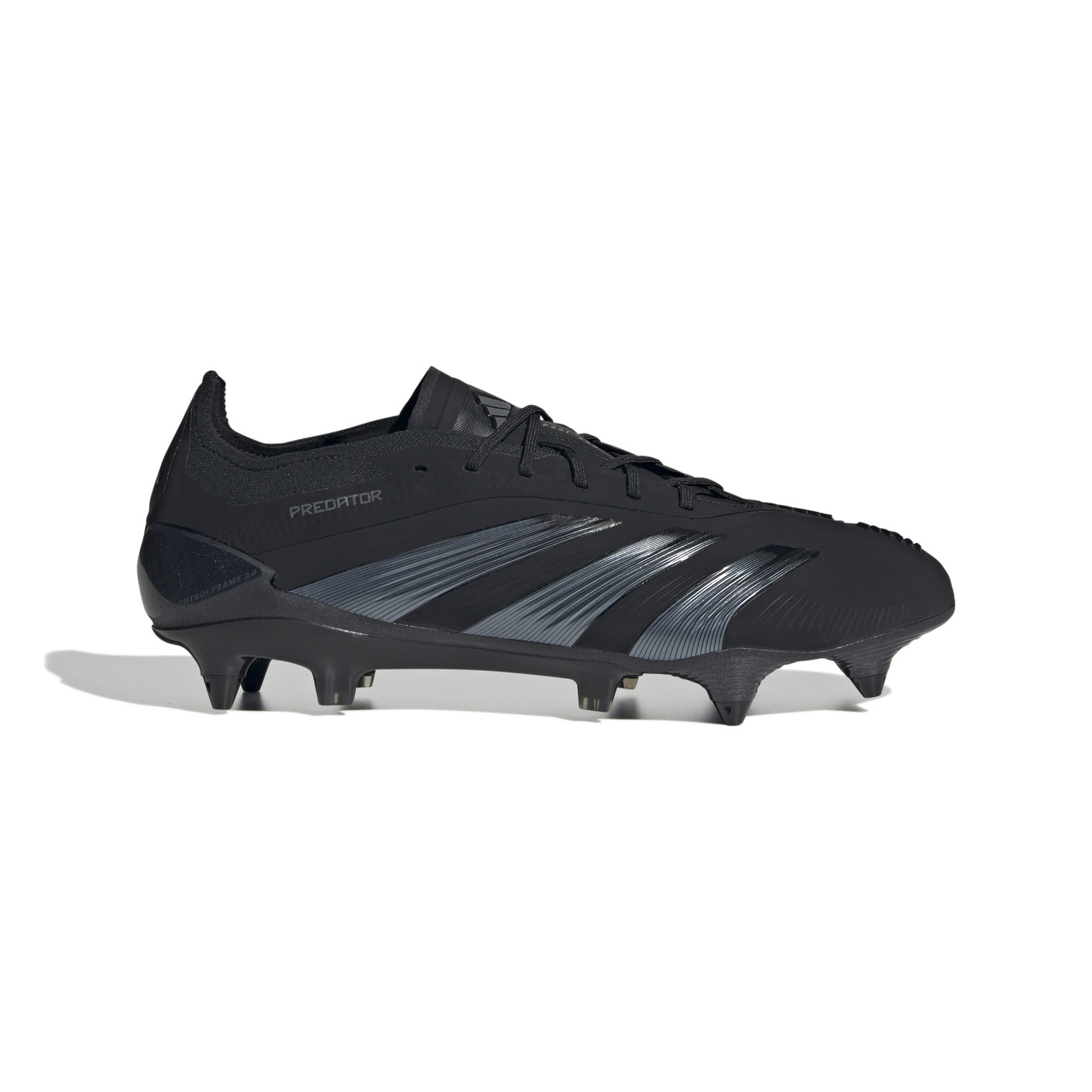 adidas Predator Elite IJzeren-Nop Voetbalschoenen (SG) Zwart Donkergrijs