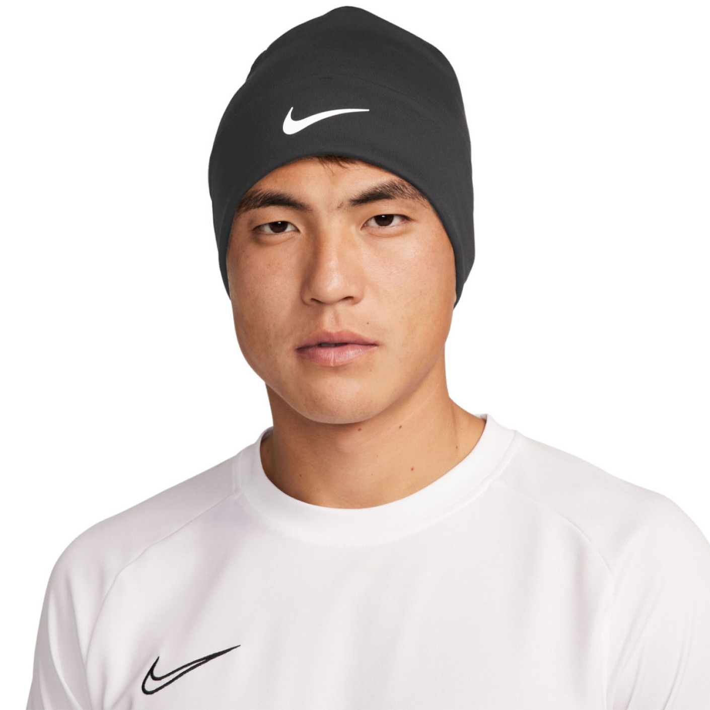 Nike Peak Beanie Donkergrijs Wit