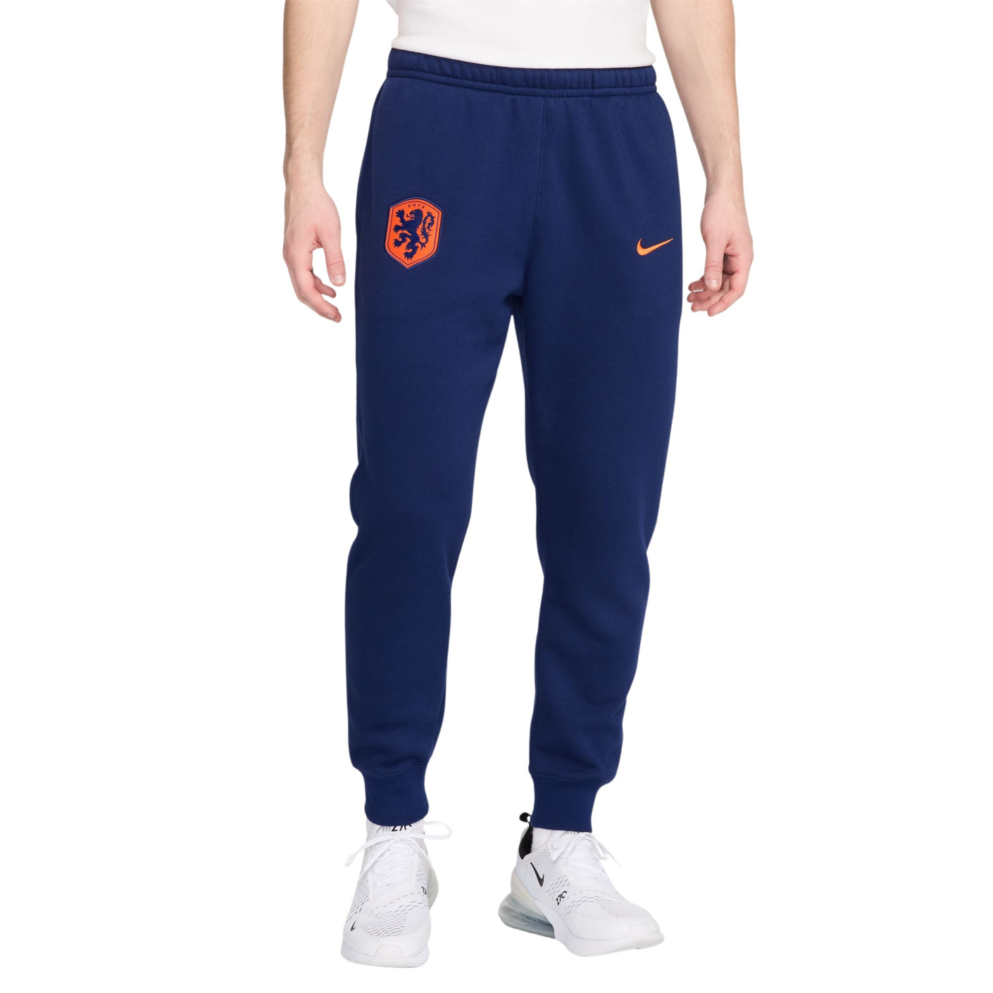 Pantalon de survêtement Nike Netherlands Sportswear Club 2024-2026 bleu orange