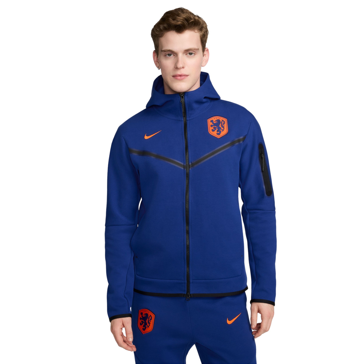 Nike Pays Bas Tech Fleece Veste 2024 2026 Bleu Orange