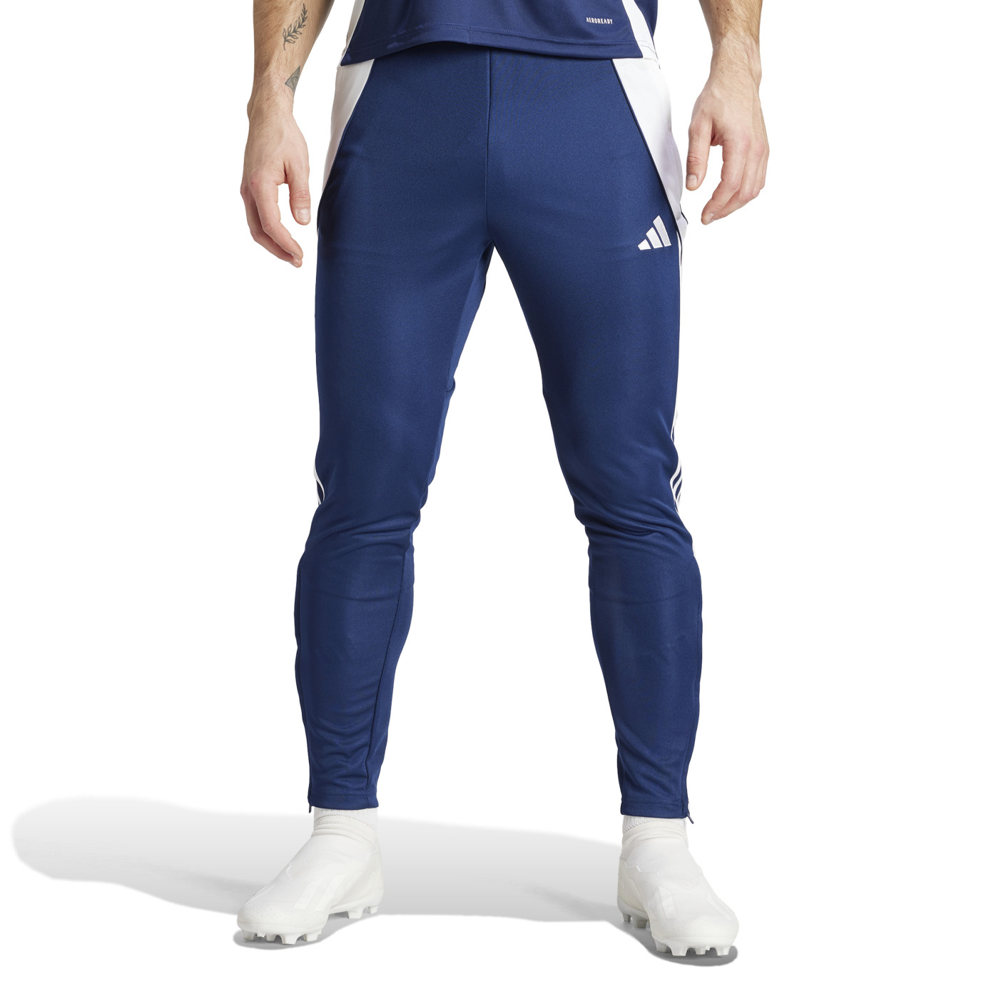 adidas Tiro 24 Trainingsbroek Slim Donkerblauw Wit