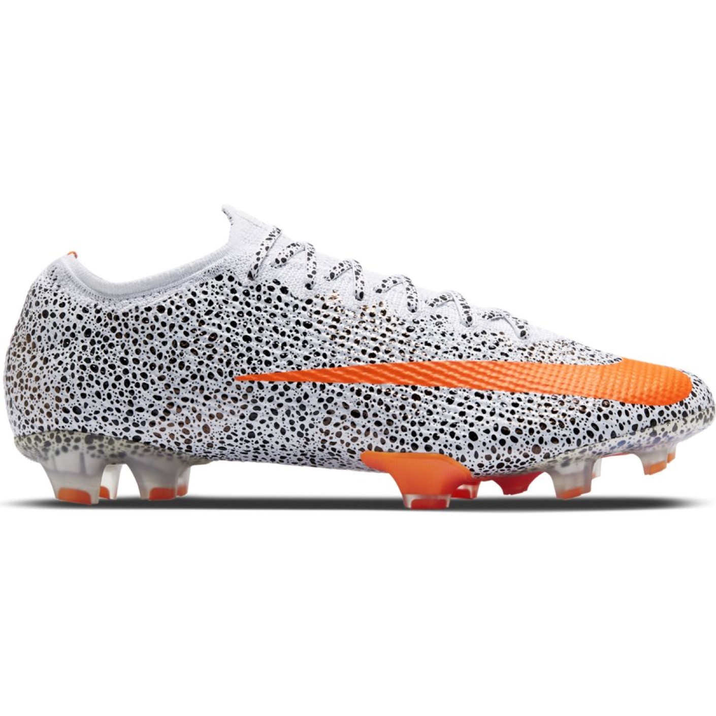 Nike Mercurial VAPOR 13 ELITE CR7 GRAS VOETBALSCHOENEN (FG) Wit Oranje Zwart