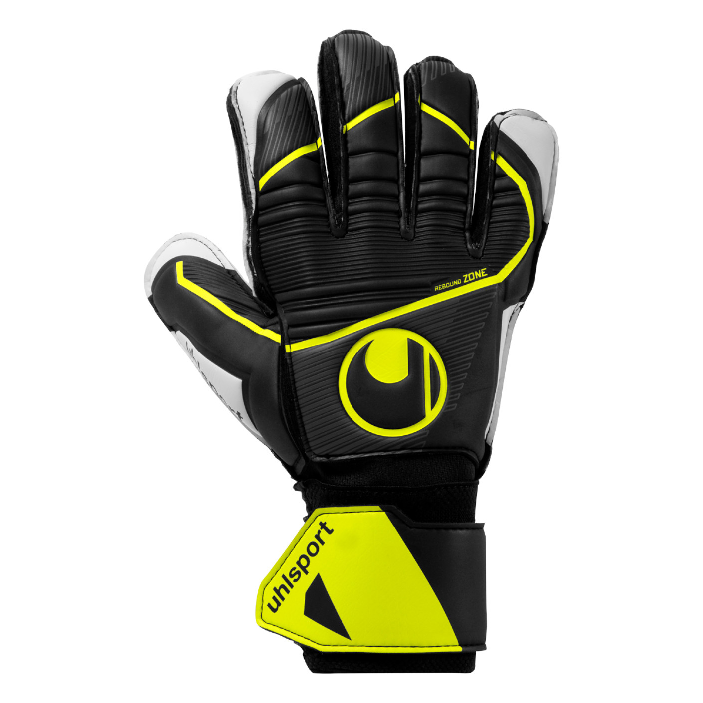 Uhlsport Soft Flex Frame Gants de Gardien de But Enfants Noir Jaune Vif