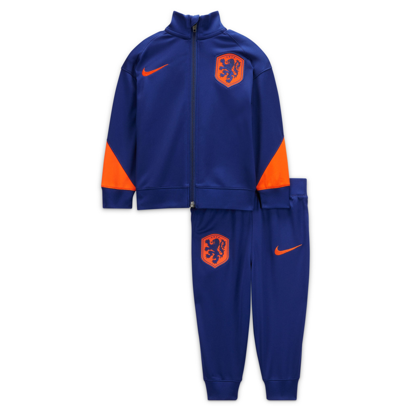 Survêtement zippé Nike Netherlands Strike 2024-2026 pour bébé bleu orange