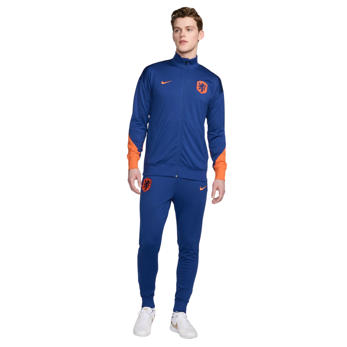 Survêtement zippé Nike Netherlands Strike 2024-2026 Bleu Orange