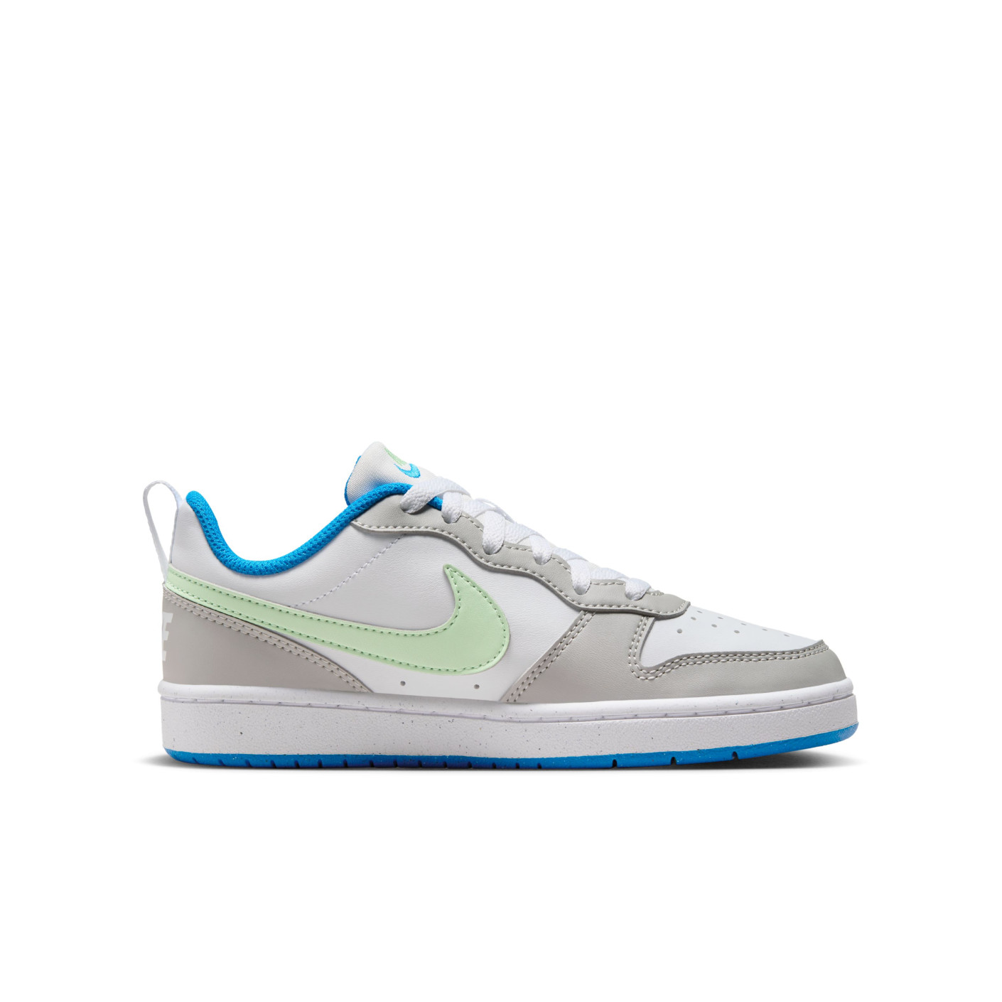 Nike Court Borough Low Recraft Sneakers Kids Wit Lichtgrijs Lichtgroen  Felblauw - Voetbalshop.be