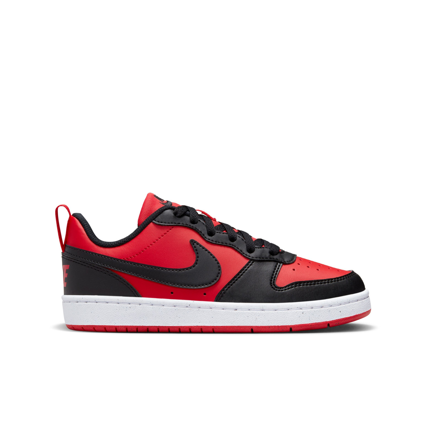 Baskets Nike Court Borough Low Recraft pour enfant, rouge, noir et blanc