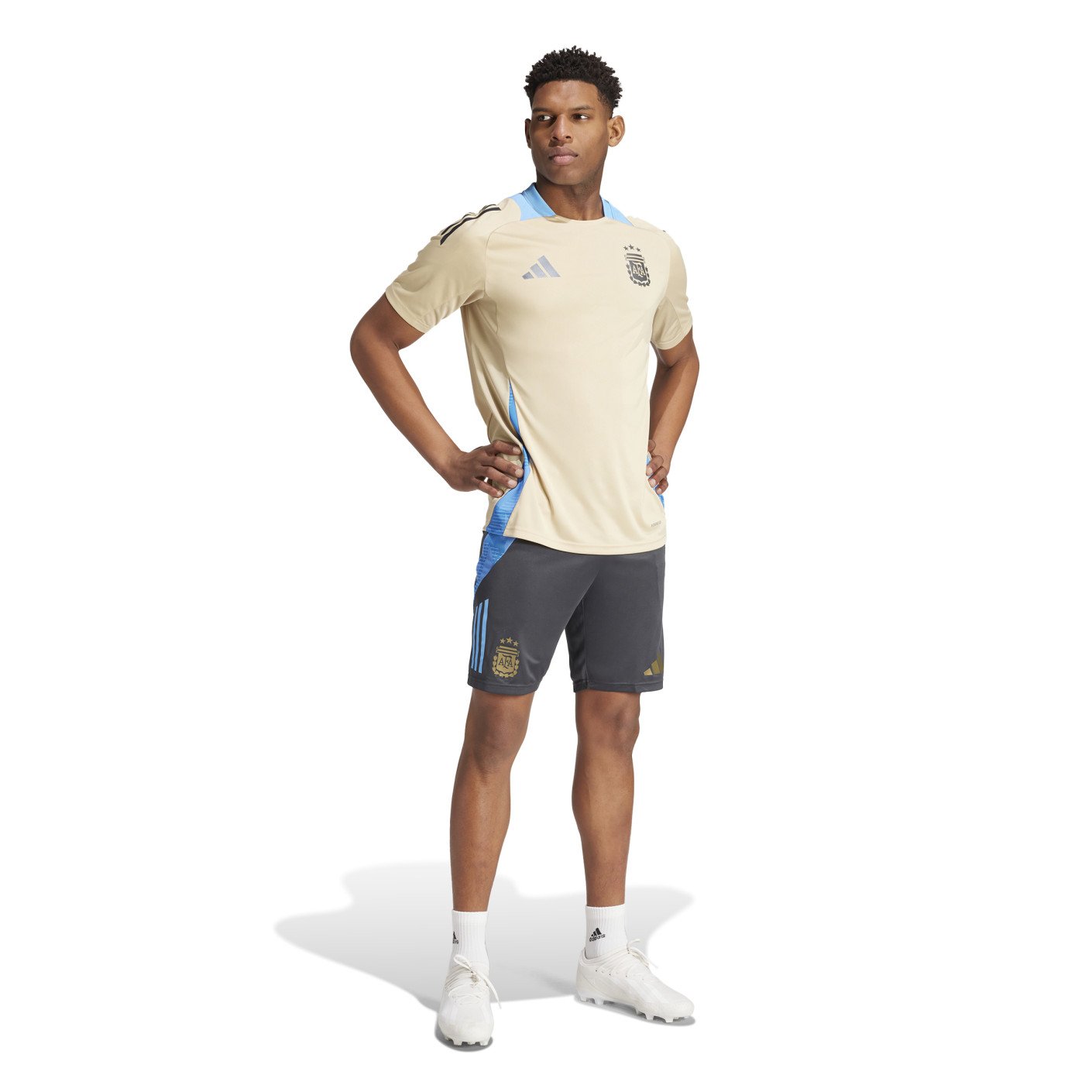 adidas Argentine Ensemble Training 2024-2026 Beige Gris Foncé Bleu Clair Doré