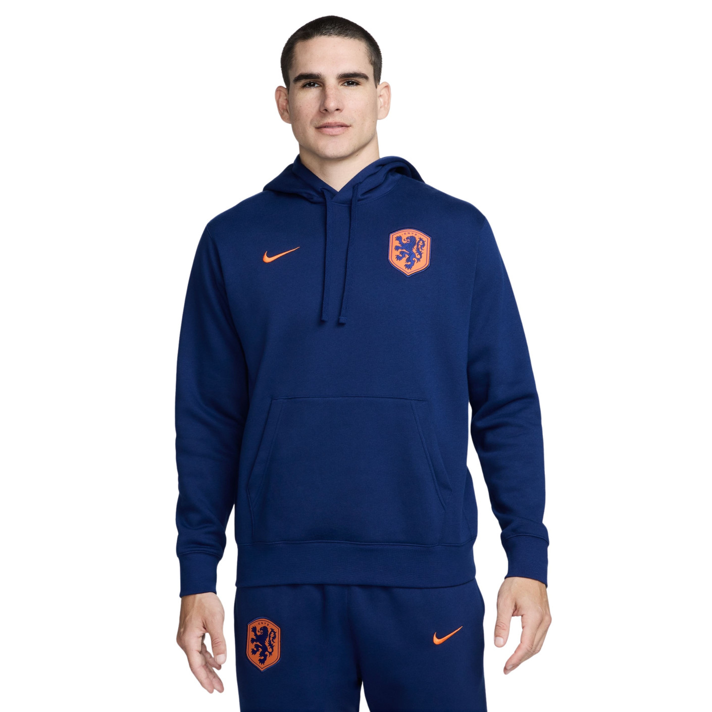 Sweat à capuche Nike Netherlands Sportswear Club 2024-2026 Bleu Orange