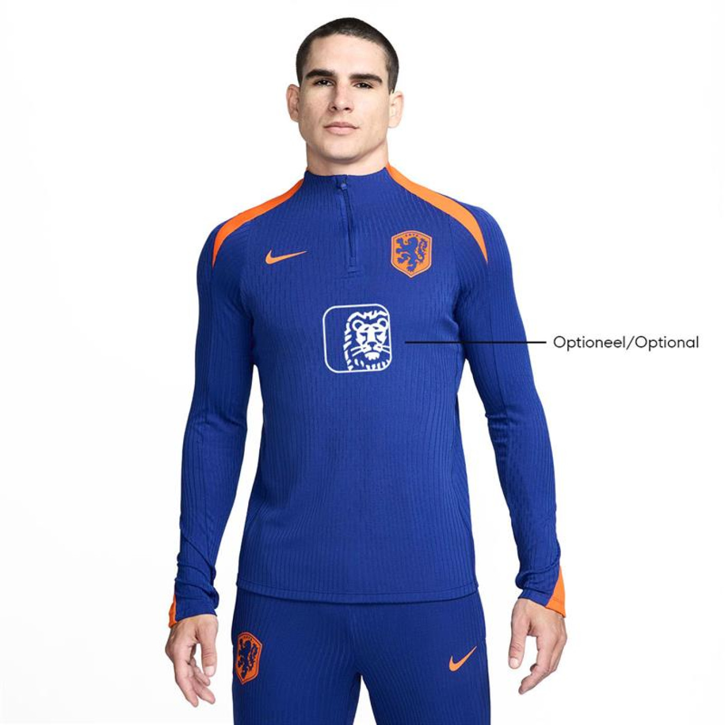 Nike Pays-Bas Strike Elite Haut d'Entraînement 1/4-Zip 2024-2026 Bleu Orange