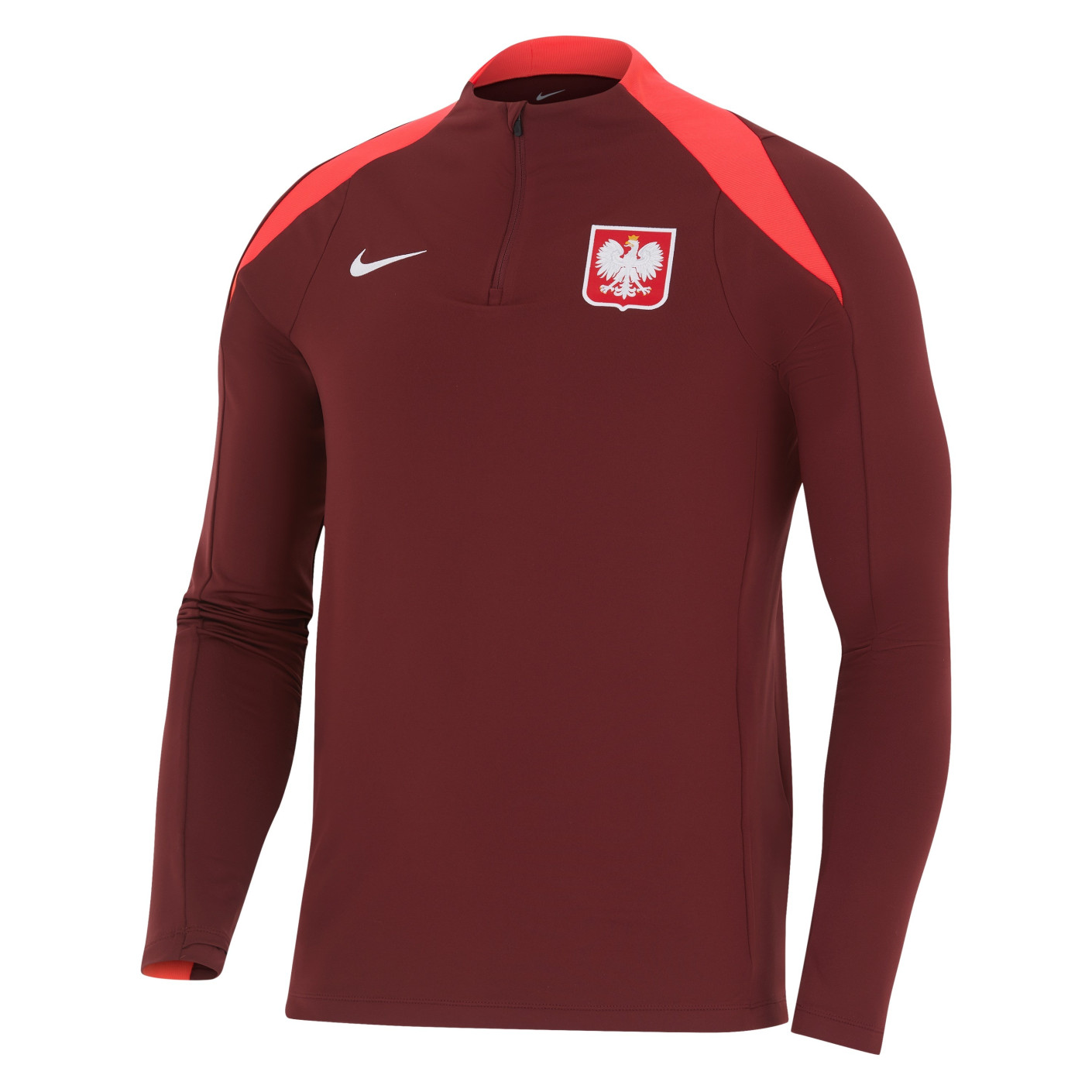 Nike Pologne Strike Haut d'Entraînement 1/4-Zip 2024-2026 Bordeaux Rouge