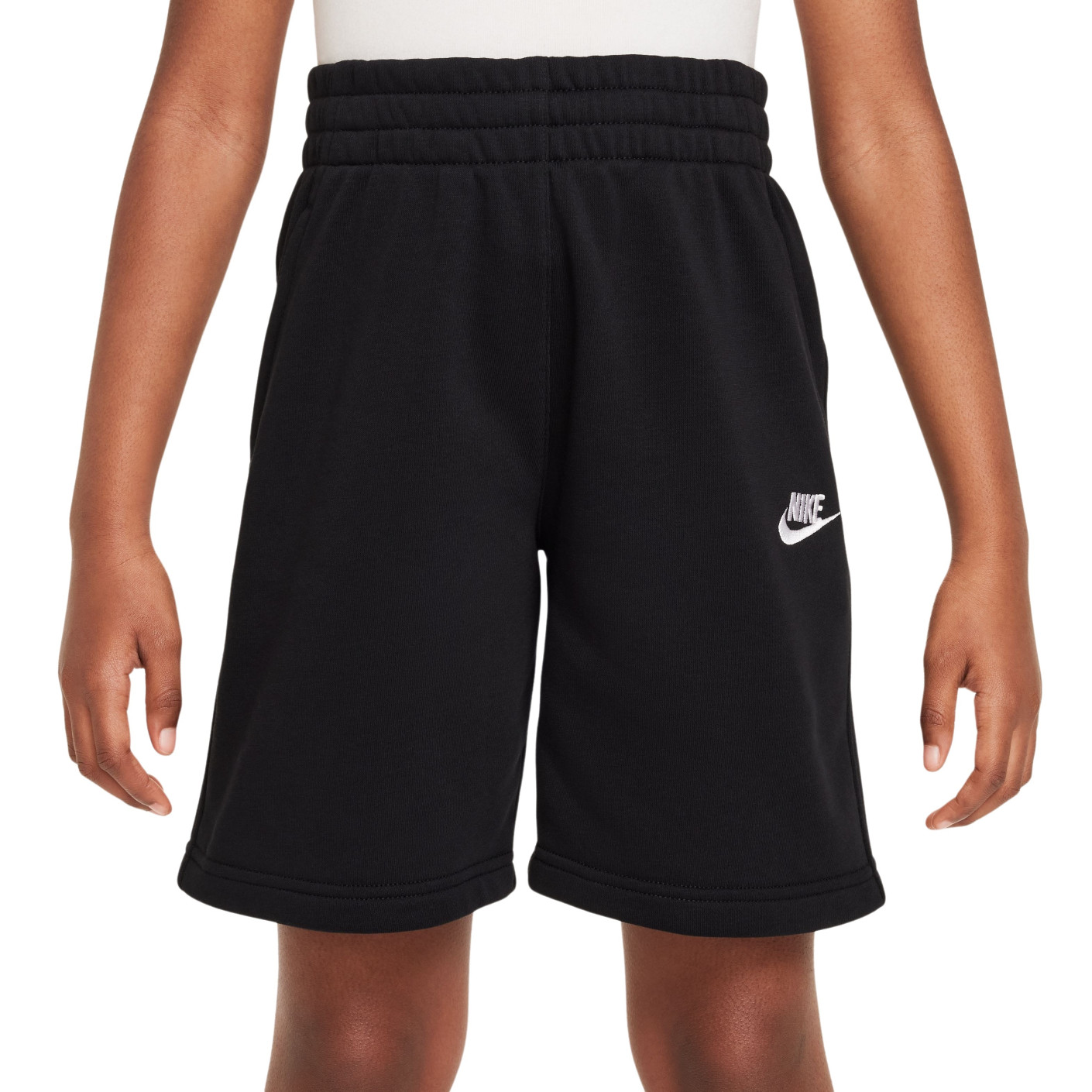 Short polaire Nike Sportswear Club pour enfants, noir et blanc