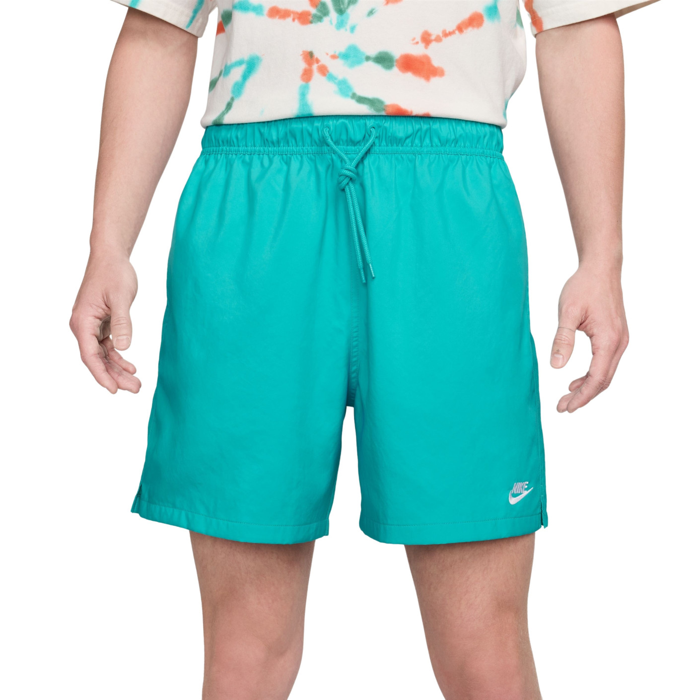 Short Nike Club blanc turquoise