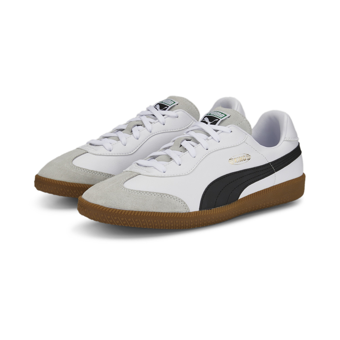 PUMA King 21 Chaussures de Foot en Salle (IN) Blanc Noir