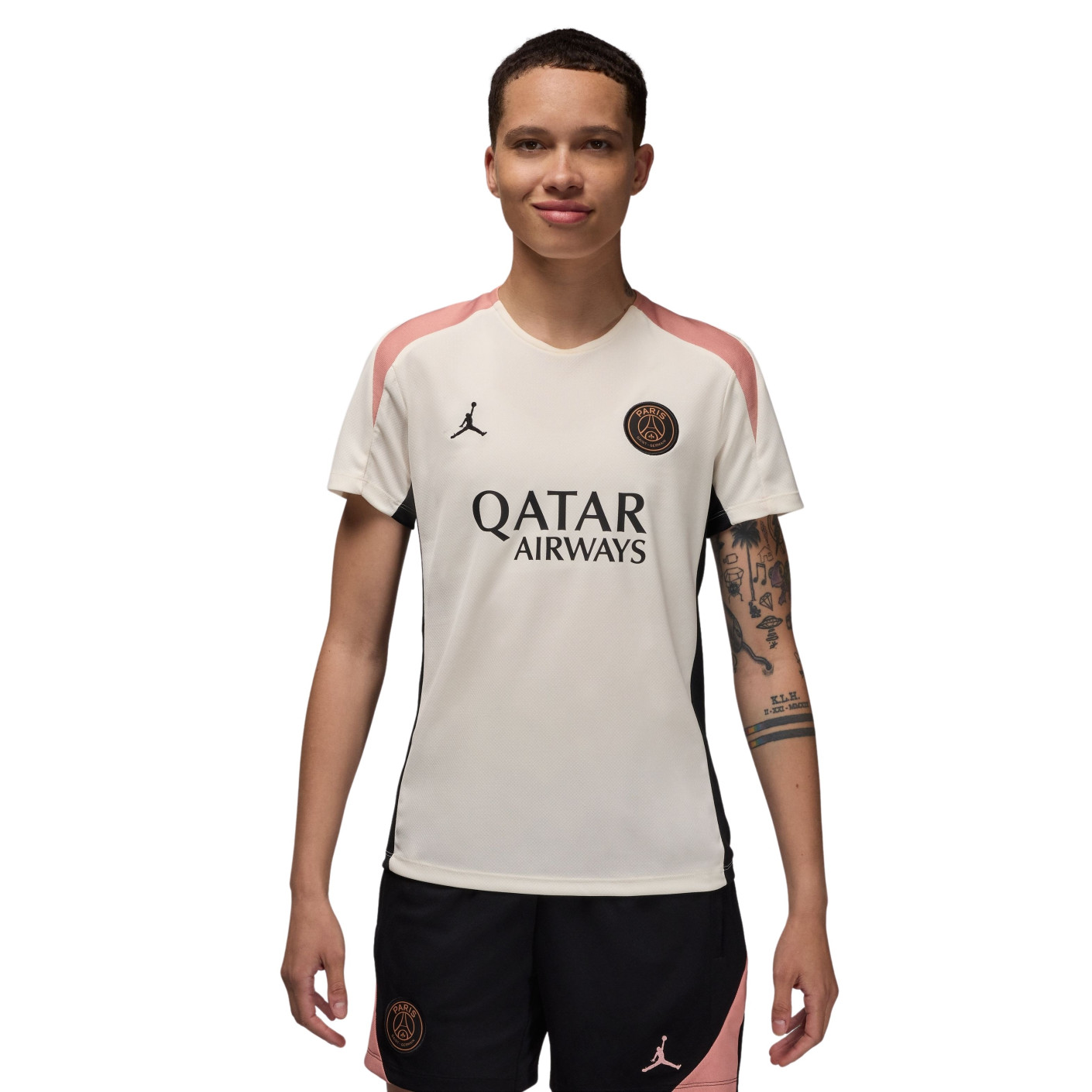 Nike Paris Saint Germain x Jordan Strike Ensemble Training 2024 2025 Femmes Blanc Noir Rose Bronze Voetbalshop.be