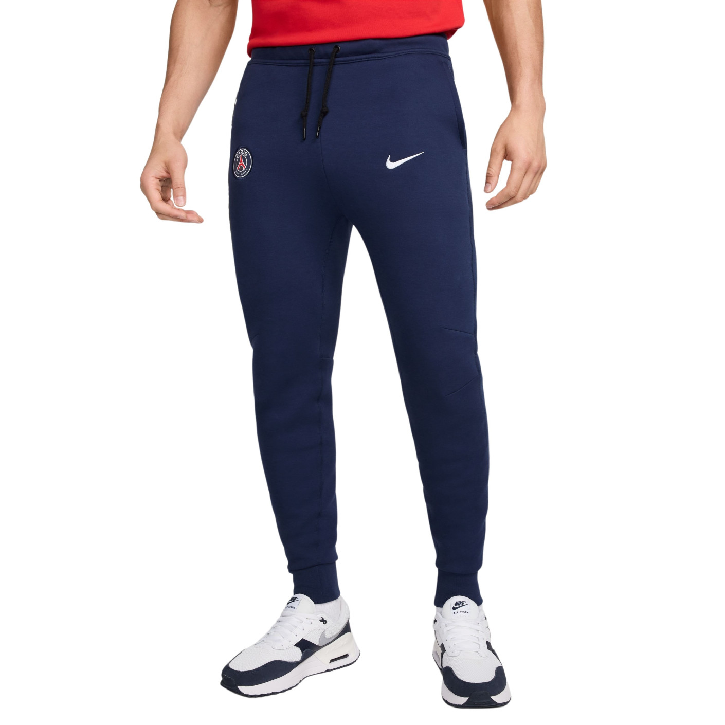 Nike Paris Saint-Germain Tech Fleece Pantalon 2024-2025 Bleu Foncé Blanc