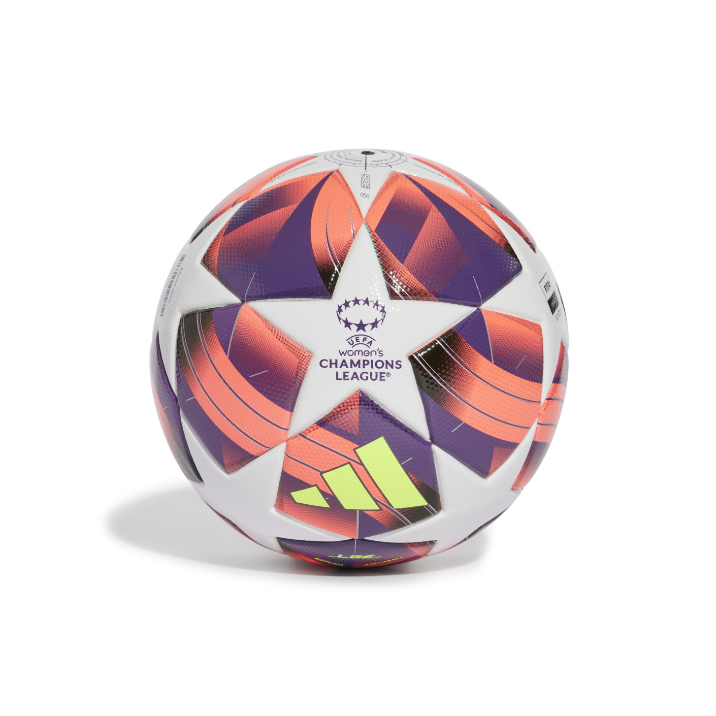adidas Women's UEFA Champions League League Ballon de Foot Taille 5 2024-2025 Orange Argenté Jaune