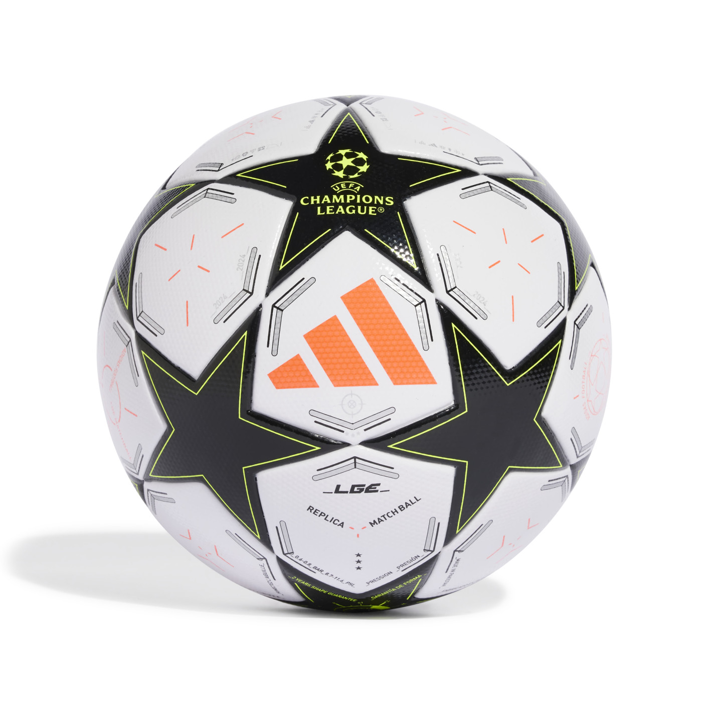 adidas UEFA Champions League League Voetbal 2024-2025 Wit Zwart Oranje