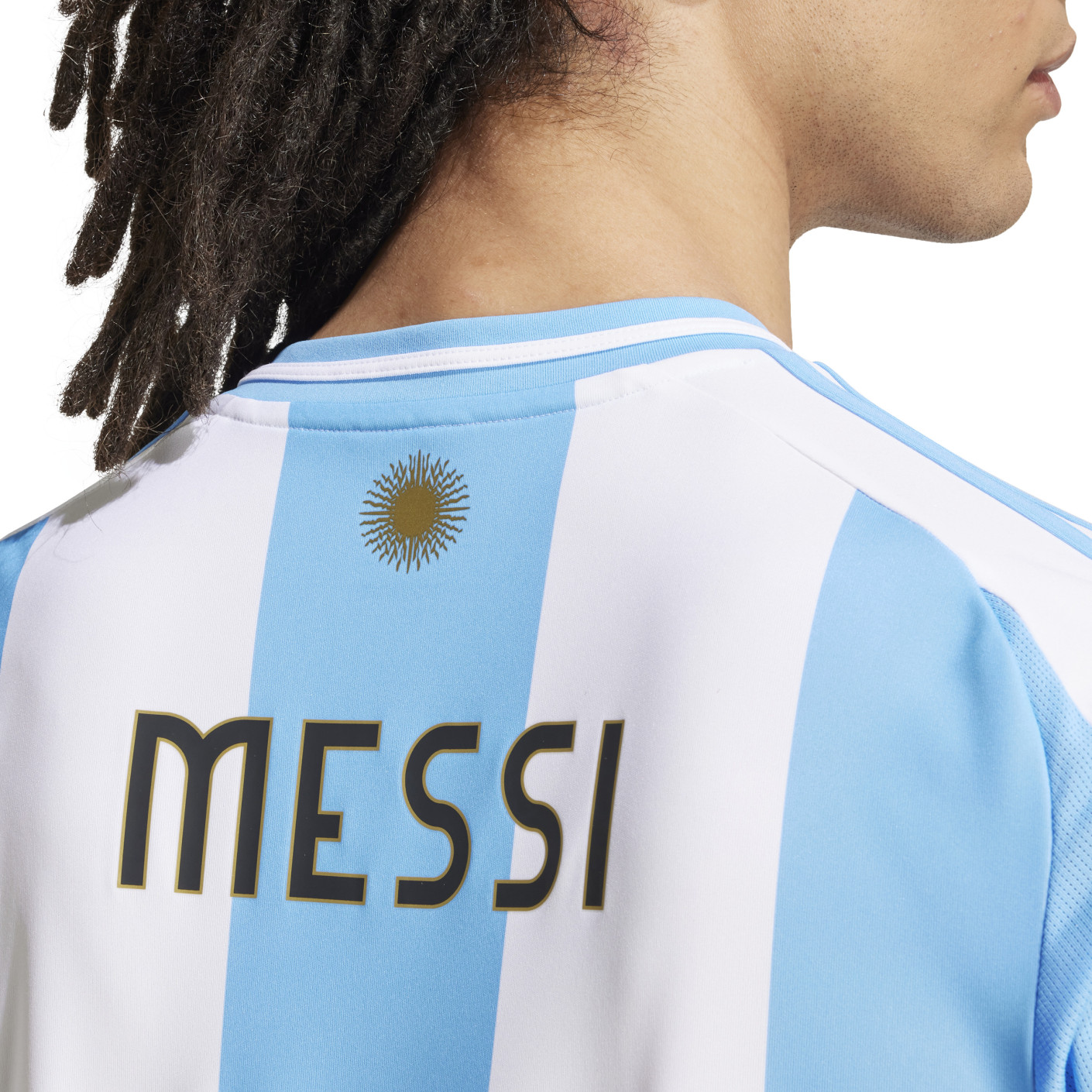 T-shirt de Football adidas Argentine 2024 Domicile Messi Enfant Blanc