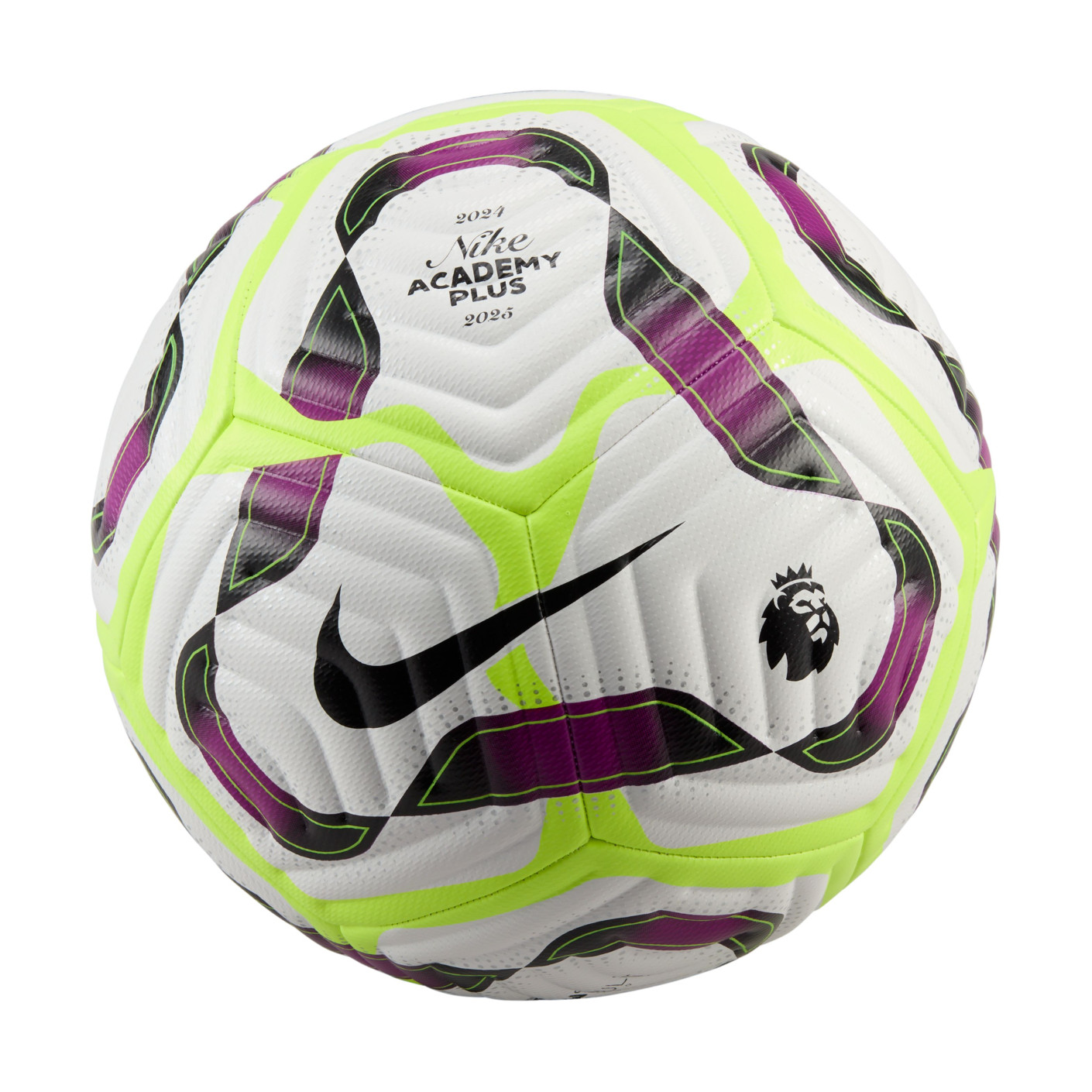 Ballon de football Nike Premier League Academy Plus, taille 5 2024-2025, blanc, vert, violet, noir
