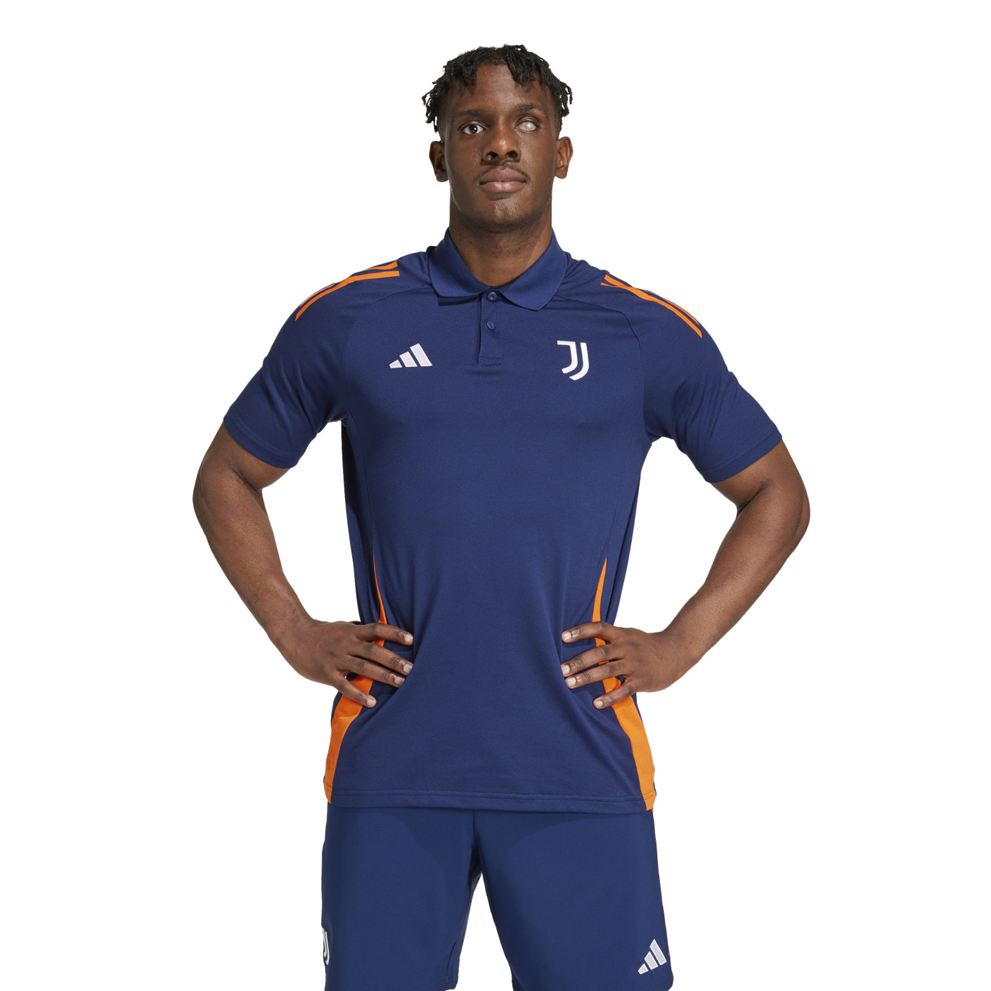 adidas Juventus Polo 2024 2025 Bleu Fonce Orange Blanc Voetbalshop.be