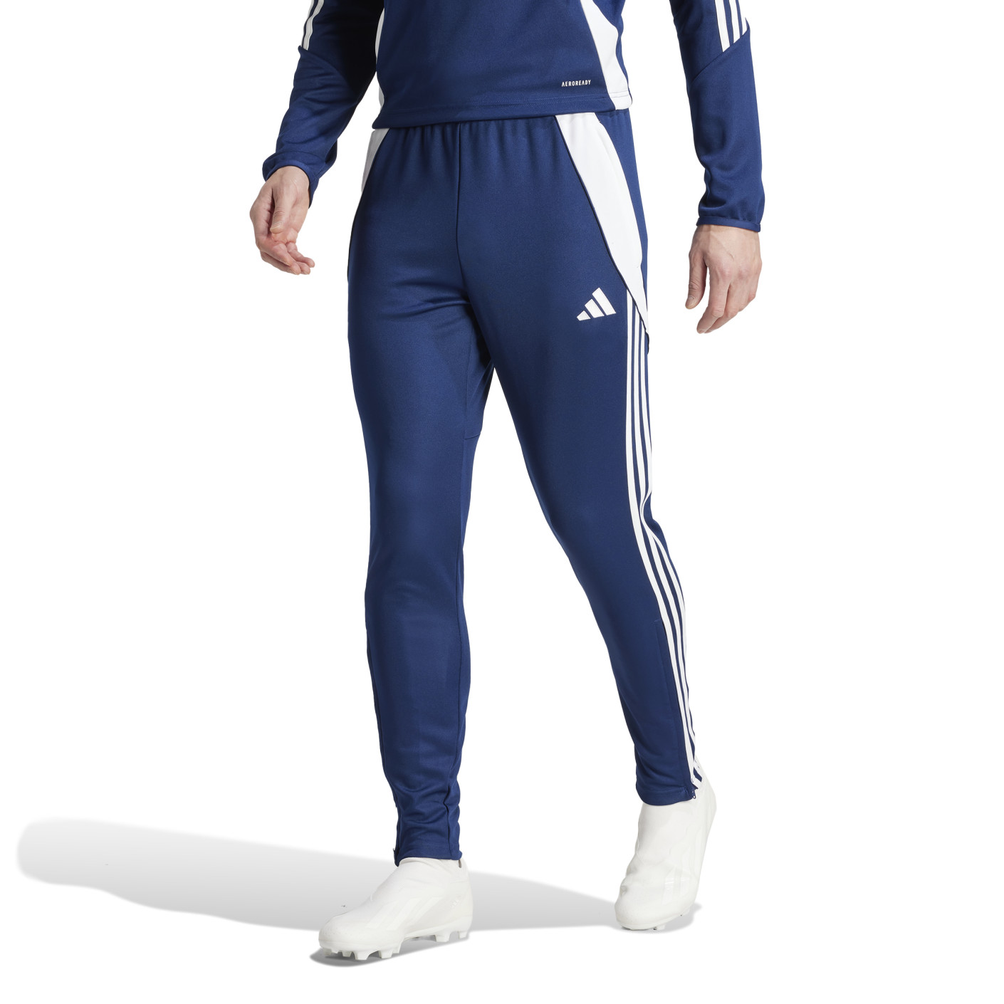 adidas Tiro 24 Pantalon d'Entraînement Bleu Foncé Blanc