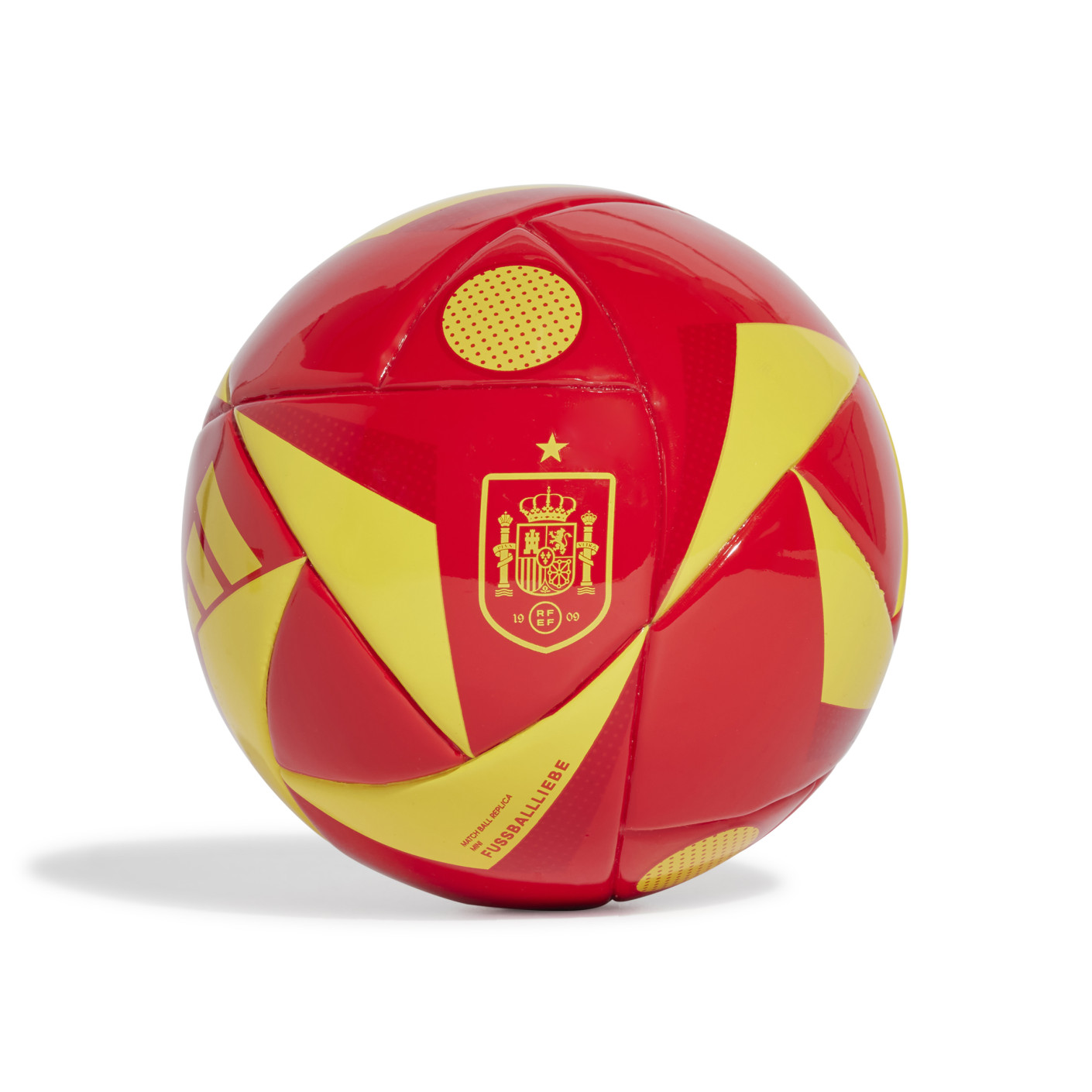adidas EURO 2024 Fussballliebe Espagne Mini Ballon de Foot Taille 1 Rouge Jaune