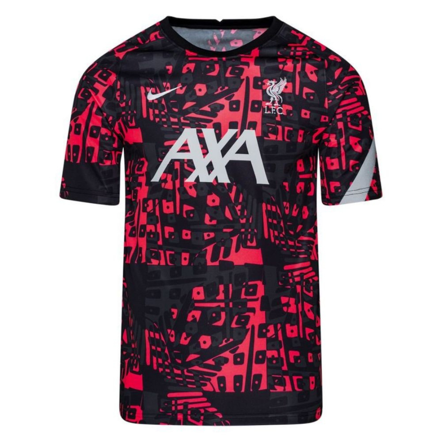 Nike Liverpool FC Dry Strike Trainingsshirt Pre-Match CL 2020-2021 Zwart Grijs
