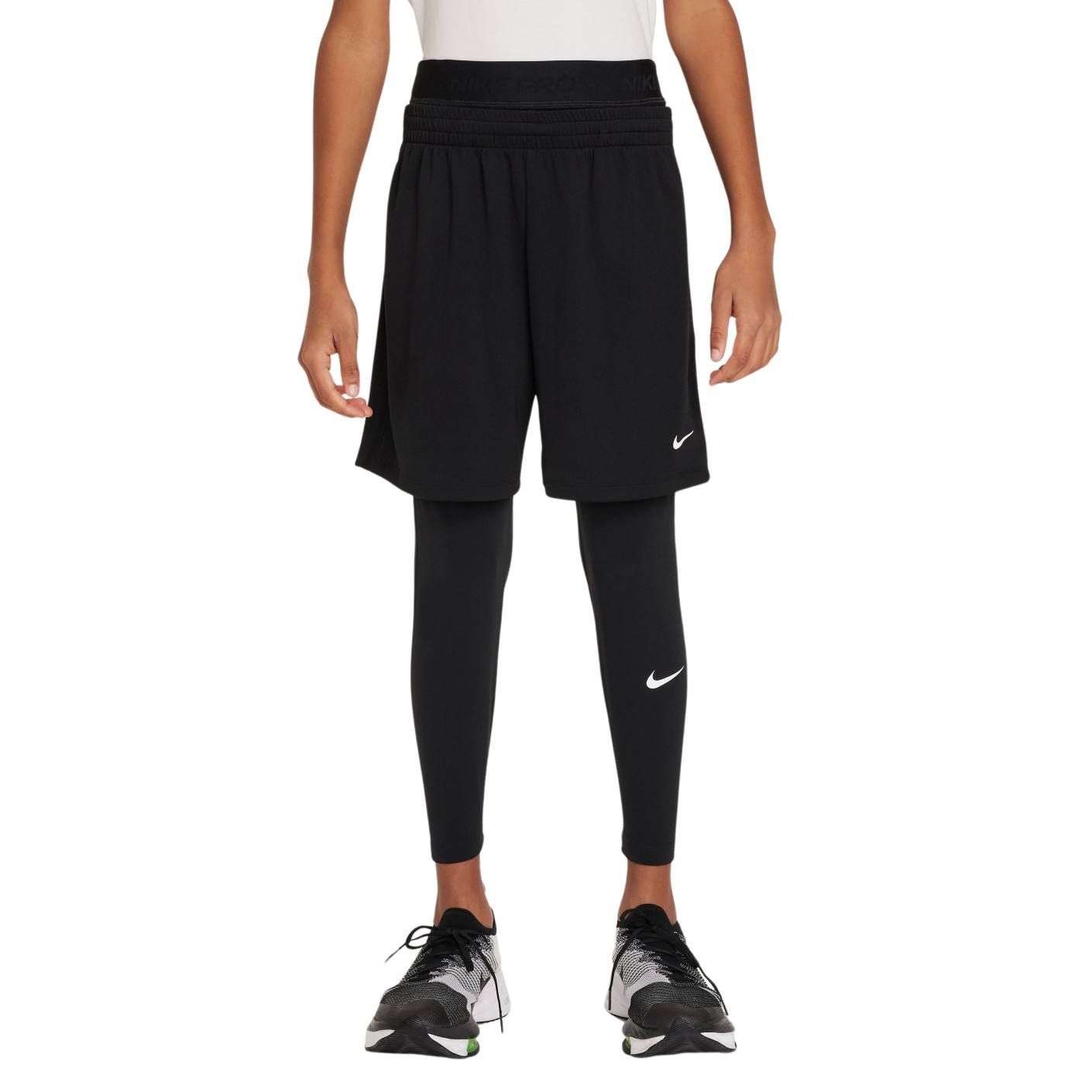 Nike Pro Sportlegging Jongens Zwart Wit Voetbalshop.be
