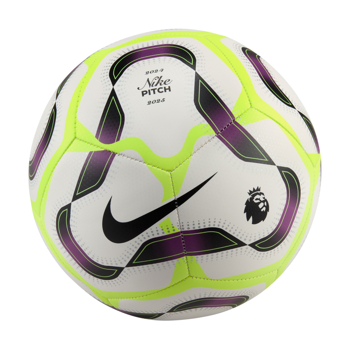 Nike Premier League Pitch Ballon de Foot 2024-2025 Blanc Néon Jaune Noir